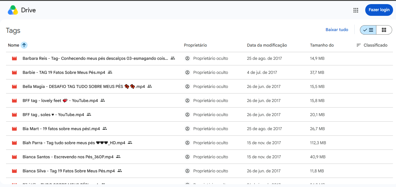 Preview do Drive VIP com +100 vídeos exclusivos